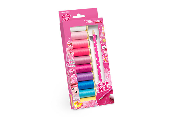 Nähfaden-Set Cute and Pink mit Markierstift